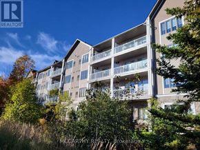 Southgate condo for rent - A multi-story apartment building with balconies and surrounded by trees.