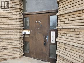 Hamilton apartment for rent - A brown door with the number 216 on it.