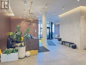 Toronto (Cliffcrest) condo for rent - A reception area with a sign that says EXP REALTY, Brokerage.