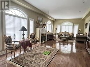 Aurora (Bayview Southeast) apartment for rent - A living room with a rug in the middle of the room.