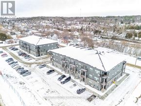Bonnechere Valley apartment for rent - A snowy landscape with a building and cars parked in front.