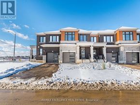 Haldimand townhouse for rent - A large, modern house with a snow-covered ground in front.