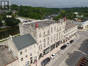 St. Marys condo for rent - A realtor brokerage office is located in a castle-like building.
