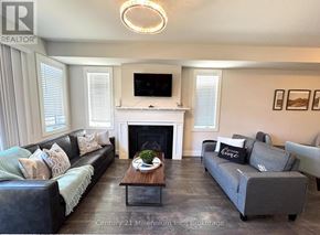 Blue Mountains apartment for rent - A living room with a fireplace and a television on the wall.