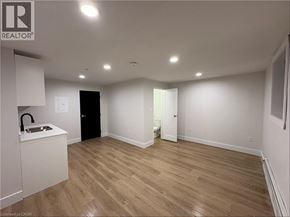 Port Colborne apartment for rent - A room with wooden flooring and white walls, with a sink and cabinet on the left side.
