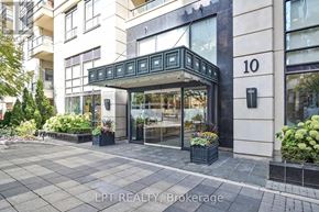 Toronto (Yonge-St. Clair) condo for rent - The entrance to a building with the number 10 on it.