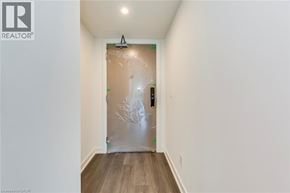 Burlington condo for rent - A room with a door covered in plastic wrap.
