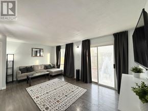 Windsor apartment for rent - A living room with a couch, a rug, and a television.