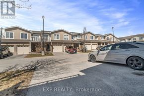 Barrie (Innis-Shore) townhouse for rent - A white car is parked in front of a house with the text EXP REALTY, Brokerage on the image.