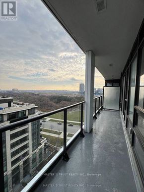 Markham (Unionville) condo for rent - A balcony with a view of a cityscape.