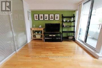 Toronto (Bay Street Corridor) condo for rent - A living room with a television and a green wall.