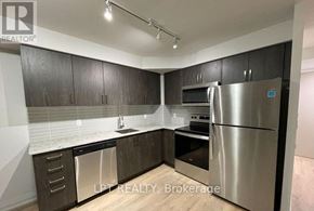 Toronto (Woburn) condo for rent - A kitchen with a refrigerator, dishwasher, and oven.
