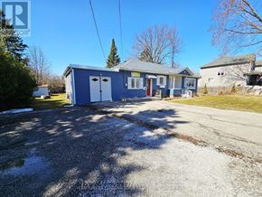 Georgina (Keswick South) apartment for rent - A blue house with a white door and a red door is in front of a tree.