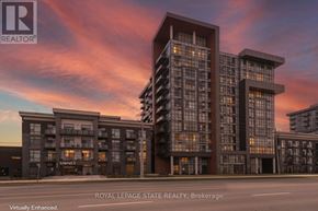 Hamilton (Waterdown) condo for rent - A modern apartment building complex named Trend 3 is depicted in the image.