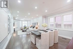 Markham (Middlefield) apartment for rent - A modern living room with a dining area and a kitchenette.