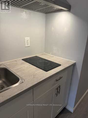 Kitchener apartment for rent - A kitchen with a sink and a counter top.