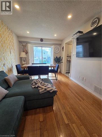 Mississauga apartment for rent - A living room with a green couch and a television.