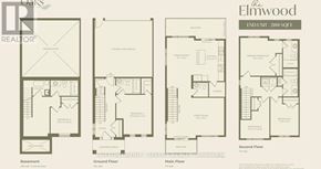 Thames Centre (Thorndale) townhouse for rent - A set of three house plans are displayed, one for the basement, one for the ground floor, and one for the main floor.