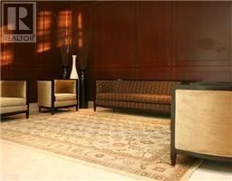 Ottawa condo for rent - A living room with a brown couch and a rug.