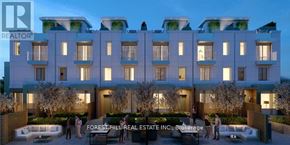 Toronto (Bayview Village) townhouse for rent - A modern apartment complex with greenery on the balconies is being advertised by REALTOR.