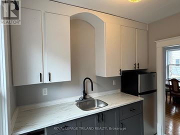 London East (East M) apartment for rent - A kitchen with a sink and cabinets.