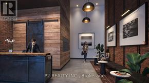 Toronto (Centennial Scarborough) condo for rent - A realtor is sitting at a desk in a modern office with a brick wall behind him.