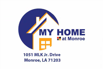 Monroe apartment for rent - A logo for "My Home at Monroe" with an address underneath.