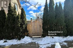 Richmond Hill (Observatory) apartment for rent - A backyard with a wooden fence and snow on the ground.