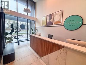 Kitchener condo for rent - A reception area with a sign that says "The Panorama Club".