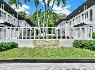 North Miami Beach apartment for rent - The image shows a building with the name EDGEWATER in front of it.