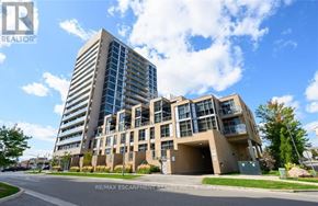 Burlington (Uptown) condo for rent - A modern multi-story building with a mix of residential and commercial spaces.