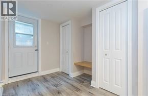 Dundas apartment for rent - A white door is on the left and a white door is on the right.