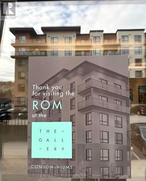 Barrie (400 West) condo for rent - A real estate advertisement for a building called The Gallery Condominiums.