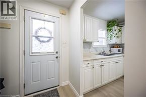 Waterloo townhouse for rent - A white door with a glass window in the middle of it.