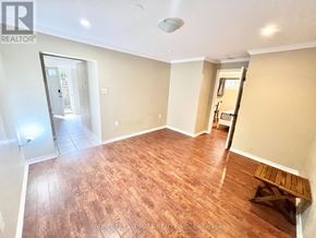 Toronto (Bathurst Manor) apartment for rent - A room with wooden flooring and a bench in it.