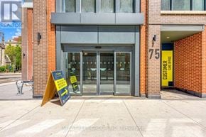 Hamilton (Corktown) condo for rent - A realtor sign is on the front of a building.