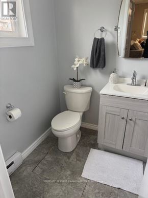London North (North G) condo for rent - A white toilet with a flower vase on top of it.