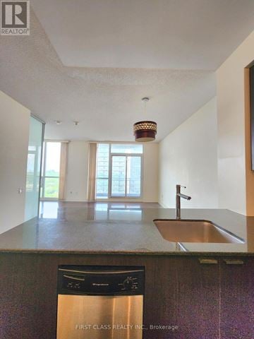 Toronto (Willowdale East) condo for rent - A kitchen with a sink and a dishwasher.