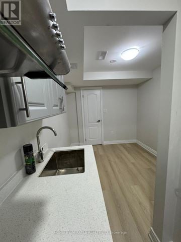 Caledon apartment for rent - A kitchen with a sink and a cabinet.