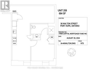 Port Hope apartment for rent - A floor plan for a unit at 38 Walton Street, Port Hope, Ontario.