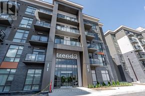 Hamilton (Waterdown) condo for rent - A modern apartment building named Trend3 is shown in the image.
