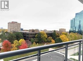 Toronto (Henry Farm) condo for rent - A view of a cityscape from a balcony with a railing.