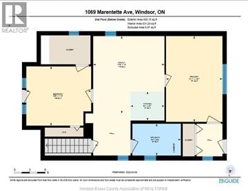 Windsor apartment for rent - A floor plan for a property at 1069 Marentette Ave, Windsor, ON.