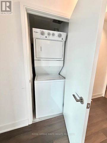 Toronto (Bendale) condo for rent - A white built in dishwasher and oven in a kitchen.