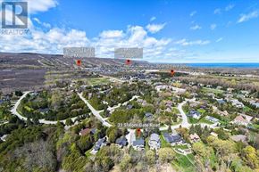 Collingwood apartment for rent - An aerial view of a residential area with houses and roads labeled.