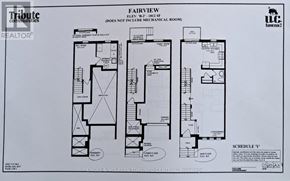 Oshawa (Windfields) townhouse for rent - A black and white image of a floor plan for a property called Fairview.