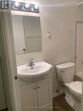 St. Thomas condo for rent - A bathroom with a sink, toilet and mirror.