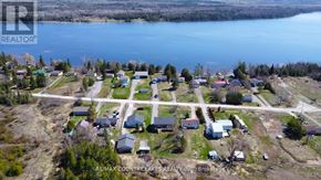 Kawartha Lakes (Carden) apartment for rent - A bird's eye view of a residential area with houses and a lake in the background.