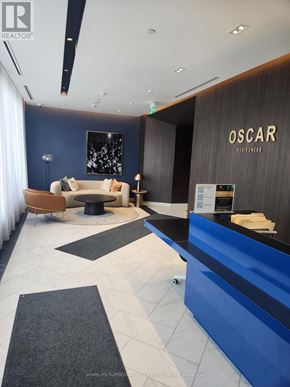 Toronto (Annex) condo for rent - The lobby of the Oscar Residences is clean and well-organized.