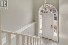 Lasalle apartment for rent - A white door is in a hallway with a white railing.
